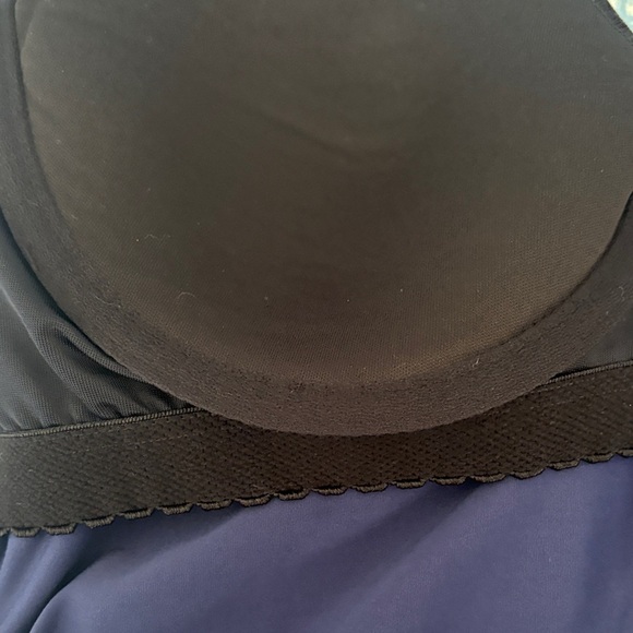 Lands End Tankini and Navy Patterned High Waisted Women's Swim Skirt Plus 14W L - Picture 10 of 12